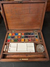 Antique watercolour wooden for sale  READING