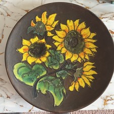 Wandteller keramik sonnenblume gebraucht kaufen  Bad Salzdetfurth
