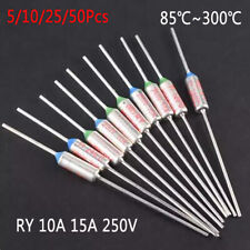 5/10/25/50 piezas para fusible térmico TF RY 10A 15A 250V temperaturas de corte 85°C-300°C segunda mano  Embacar hacia Mexico