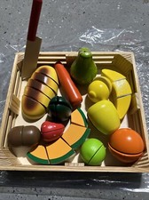 Conjunto de madeira para cortar frutas Melissa & Doug flip & serve alimentos comprar usado  Enviando para Brazil