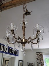 Vintage francuski kryształowy żyrandol lampa sufitowa na sprzedaż  Wysyłka do Poland
