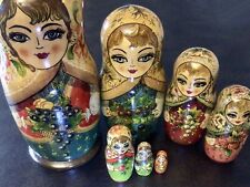RARO assinado Sergiev Posad Matryoshka 7 bonecas de aninhamento 1993 cada-único + lindo comprar usado  Enviando para Brazil