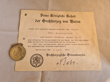 Verdienstmedallie baden urkund gebraucht kaufen  Ringsheim