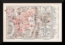 +Jerusalem+ historischer Stadtplan 1895 +Al-Quds historical map+Israel,Palestine comprar usado  Enviando para Brazil