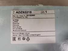 Air filter adz92218 for sale  KIDDERMINSTER