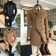 Casaco de lã masculino mistura ervilha longo peito duplo inverno grosso jaqueta quente  comprar usado Casaco de lã masculino mistura ervilha longo peito duplo inverno grosso jaqueta quente  comprar usado  Enviando para Brazil