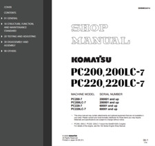 Peça manual de serviço Komatsu PC200-7/PC200LC-7/PC220-7/LC-7 oficina # SEBM024314 comprar usado  Enviando para Brazil