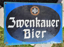 Emailschild zwenkauer bier gebraucht kaufen  Borna