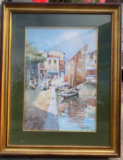 Aquarell boote ufer gebraucht kaufen  Fehrbellin