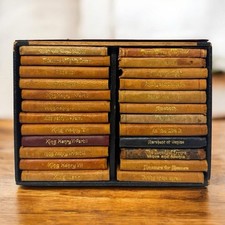 Shakespeares Works 24 Knickerbocker Mini Leather Books Complete Set Original Box comprar usado  Enviando para Brazil