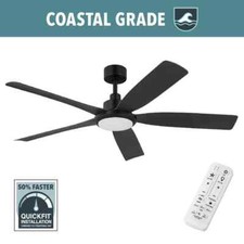 Amaia 56 pol. Ventilador de teto interno/externo motor DC grau costeiro preto fosco com comprar usado  Enviando para Brazil