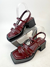 Sandálias Vagabond Shoemakers Hennie de couro com tiras robustas vermelho cereja tamanho 8 comprar usado  Enviando para Brazil