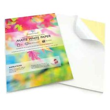 Usado, Papel adesivo A4 adesivo traseiro A4 branco fosco etiquetas adesivas endereço todas as impressoras comprar usado  Enviando para Brazil