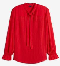 Plisseé bluse salsarot gebraucht kaufen  Deutschland