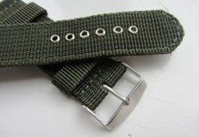Pulseira de relógio de lona verde cáqui 22 mm com correia militar nova sem etiquetas comprar usado  Enviando para Brazil