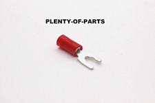 #6 Terminal de garfo de bloqueio 22AWG - 16AWG isolamento vermelho 50 peças. comprar usado  Enviando para Brazil