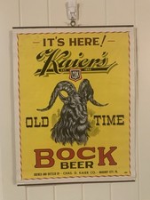 Vintage Original KAIER'S OLD TIME BOCK BEER Anúncio Suspenso. - Mahanoy City, PA comprar usado  Enviando para Brazil