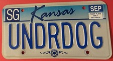 Placa de licença de vaidade UNDRDOG Kansas Underdog série de TV filme Beagle comprar usado  Enviando para Brazil
