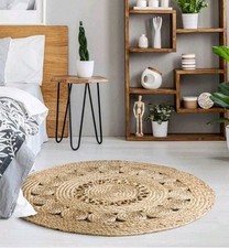 Jute rug round for sale  LEICESTER