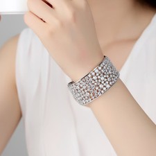 Pulseira festa de casamento super cintilante qualidade superior toda zircônia cúbica CZ  comprar usado  Enviando para Brazil