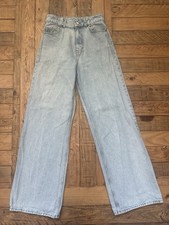 Perna larga feminina Zara comprimento total lavagem leve, tamanho: 4 (b23) comprar usado  Enviando para Brazil