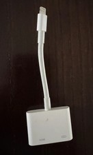 Cabo AV Lightning Apple genuíno para adaptador de porta HDMI para iPhone 14 13 12 11 XR comprar usado  Enviando para Brazil