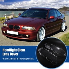 Para BMW E46 2DR Coupe 325ci 330ci 03-06 Par Farol Tampa da Lente Transparente, usado comprar usado  Enviando para Brazil