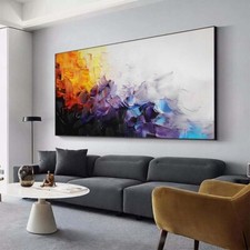 Arte de parede abstrata pintada à mão em 3D pintura a óleo sobre tela decoração para casa XhBB178 comprar usado  Enviando para Brazil