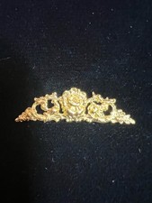 Arandela rosa vintage carimbo de latão folheado a ouro 22K para joias/artesanato/decoração comprar usado  Enviando para Brazil