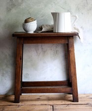 Antique French Bench Large Wooden Stool Wabi Sabi Rustic Antique Table comprar usado  Enviando para Brazil
