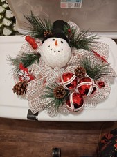Handmade snowman wreath for sale  Buna