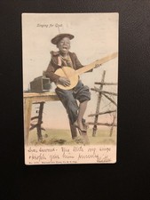 Banjo fofo de 1905 menino afro-americano cantando para Grub Santo Agostinho Flórida comprar usado  Enviando para Brazil