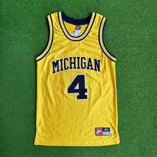 Camiseta Nike NCAA anos 90 Michigan Wolverines Chris Webber autêntica fabulosa 5 tamanho 40 M comprar usado  Enviando para Brazil