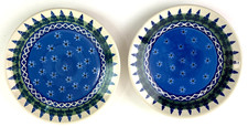 2 pratos de salada de cerâmica polonesa WIZA 7,5" árvore de Natal e flocos de neve Polônia comprar usado  Enviando para Brazil