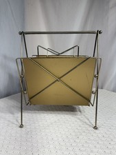 Rack de revistas atômico moderno meados do século tom dourado 18 x 16 x 10 comprar usado  Enviando para Brazil