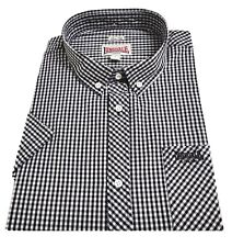 Lonsdale Button Down Koszula z krótkim rękawem Brixworth Czarna Biała Koszula Slim-Fit, używany na sprzedaż  Wysyłka do Poland