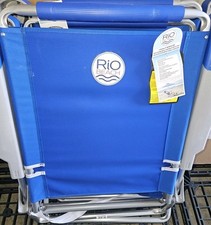 Cadeira de praia RIO Brands 15" com estrutura de alumínio, azul/verde (pacote com 4) (caixa aberta) comprar usado  Enviando para Brazil