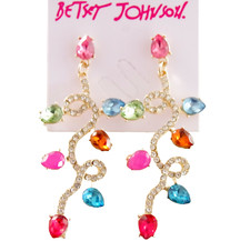 BRINCOS PENDURADOS 2 5/8" BETSEY JOHNSON CORDA DE LUZES DE NATAL GOTA DE STRASS comprar usado BRINCOS PENDURADOS 2 5/8" BETSEY JOHNSON CORDA DE LUZES DE NATAL GOTA DE STRASS comprar usado  Enviando para Brazil