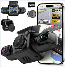 Cartão preto PRUVEEO D90-4CH-MINI-128GB Dash Cam câmera 4 canais FHD 1080P 128GB comprar usado  Enviando para Brazil