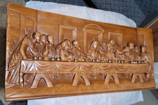 Usado, Gesso 3D vintage? Pendurado na parede da última ceia 23" por 10,5" por 1,5" comprar usado  Enviando para Brazil