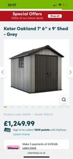 Keter oakland 7.5x9ft for sale  HARPENDEN