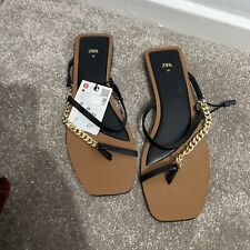 Zara flat sandals for sale  TIPTON