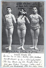 Usado, Cartão postal Dinamarca artistas de circo Irmaos Elrado Ott c1930's vintage publicado comprar usado  Enviando para Brazil