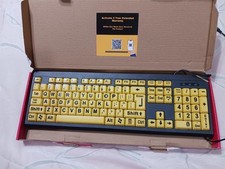 Teclado Big Bright Easy See amarelo impressão grande teclas de letras - Deficientes visuais  comprar usado  Enviando para Brazil
