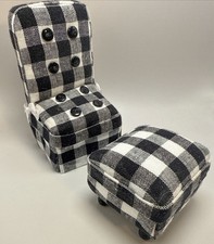 Upholstered black checkered for sale  Moseley