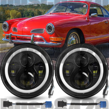 2 peças Fit VW Karmann Ghia 1967-1974 7" faróis de LED redondos DRL sinal de seta Hi/Lo comprar usado  Enviando para Brazil