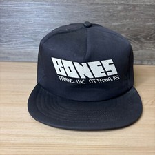 Boné boné vintage Bones Snap Back preto caminhoneiro Ottawa Kansas ajustável comprar usado  Enviando para Brazil