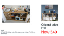 Ikea kallax shelving for sale  UK