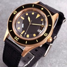 Relógio mecânico masculino CUSN8 bronze maciço NH35 20ATM mergulho safira inserção cerâmica, usado comprar usado  Enviando para Brazil