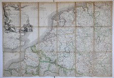 Antique folding map d'occasion  Expédié en Belgium
